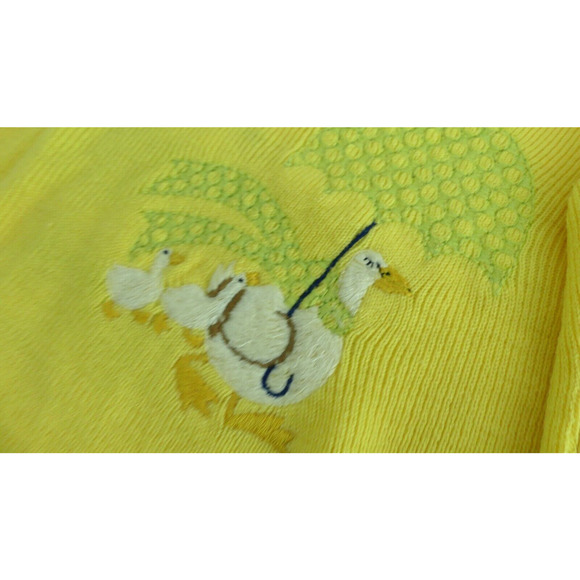 Embroidered Ducks Sweater Women's L/XL Honk If I Am Adorable Novelty Ducky OOAK - Picture 6 of 12